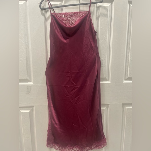 Victoria's Secret Red Satin Chemise with Lace Detail - Picture 8 of 9